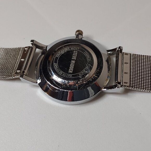 Silver Tone Steve Madden Watch With White Dial - Picture 8 of 14